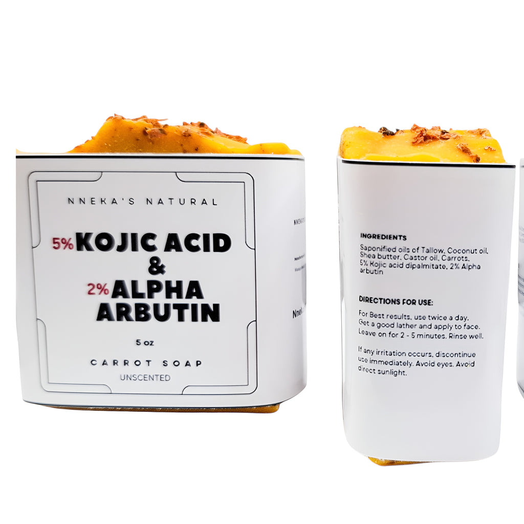 Kojic acid and Alpha arbutin Carrot Soap
